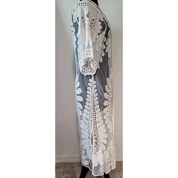 Rebellion Ivory Lace Duster Cardigan Boho Cottagecore Festival S - Picture 2 of 7